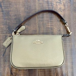 Gold Leather Coach Mini Bag